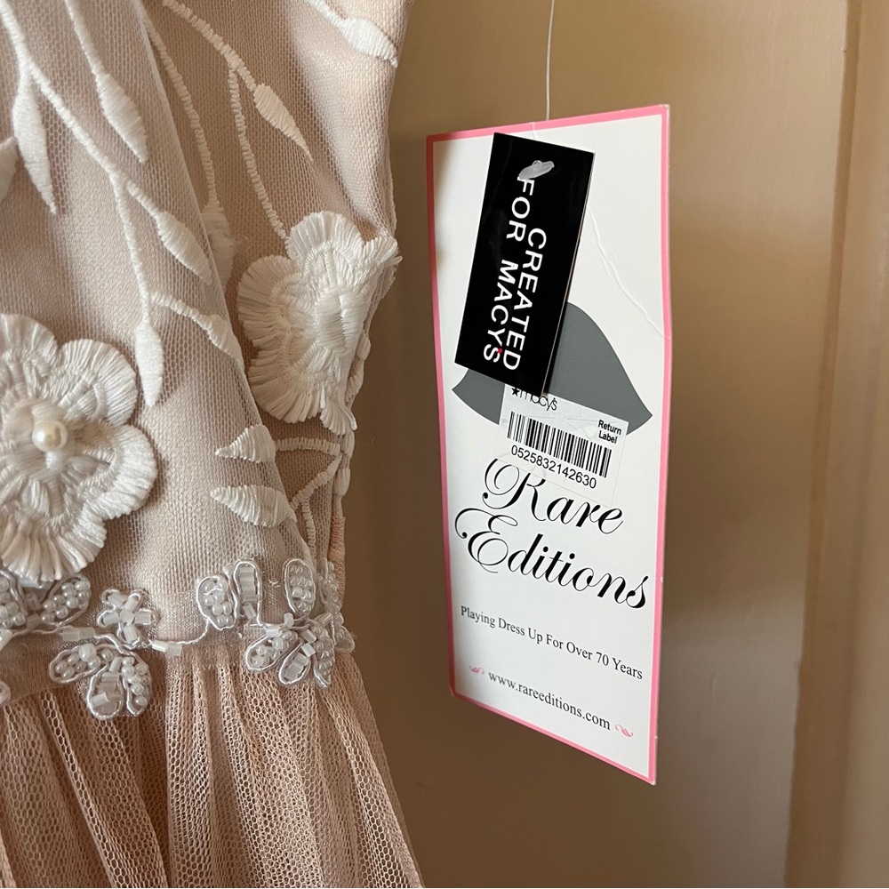 Rare Editions Sunday Best Taupe Dress, Girls Size 16 - Picture 7 of 12